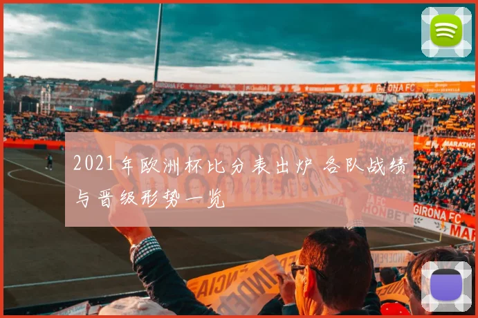 2021年欧洲杯比分表出炉 各队战绩与晋级形势一览
